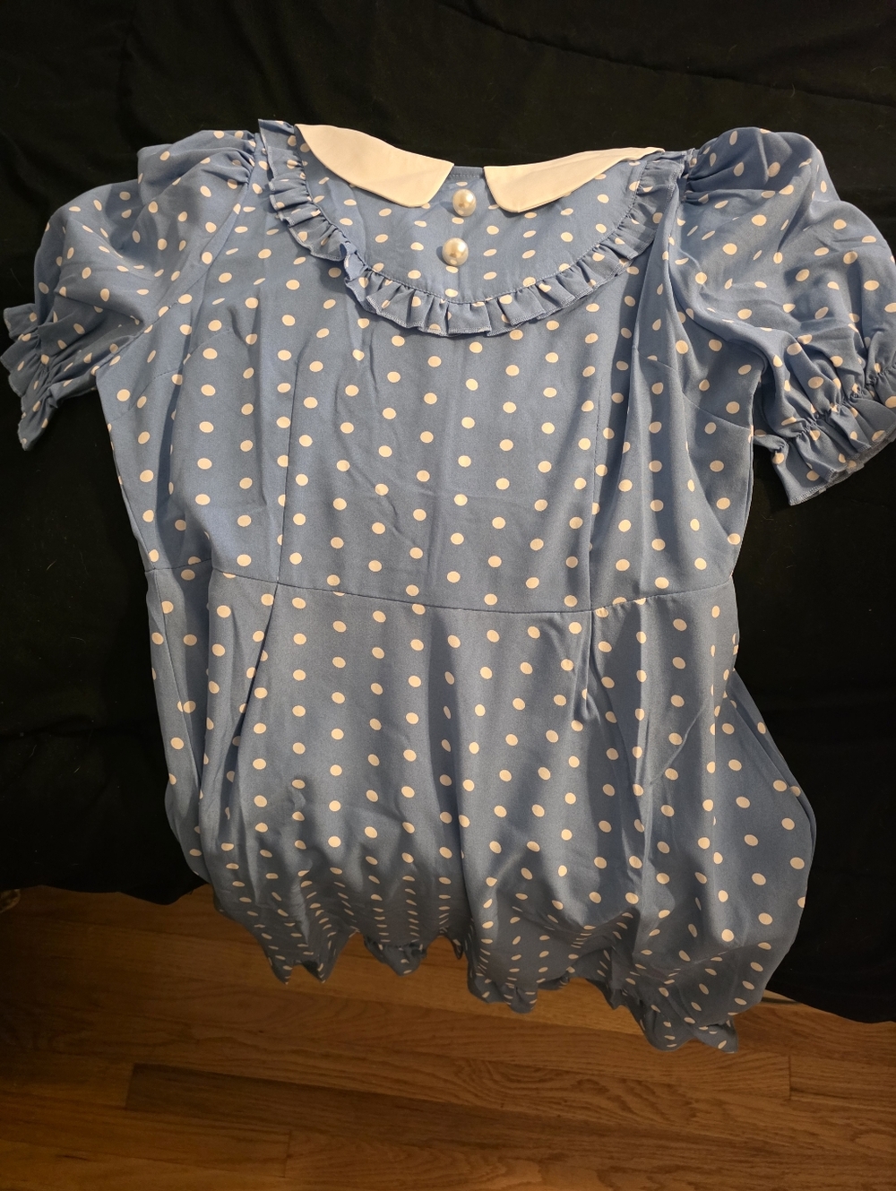 SHEIN Light Blue Polka Dot Dress